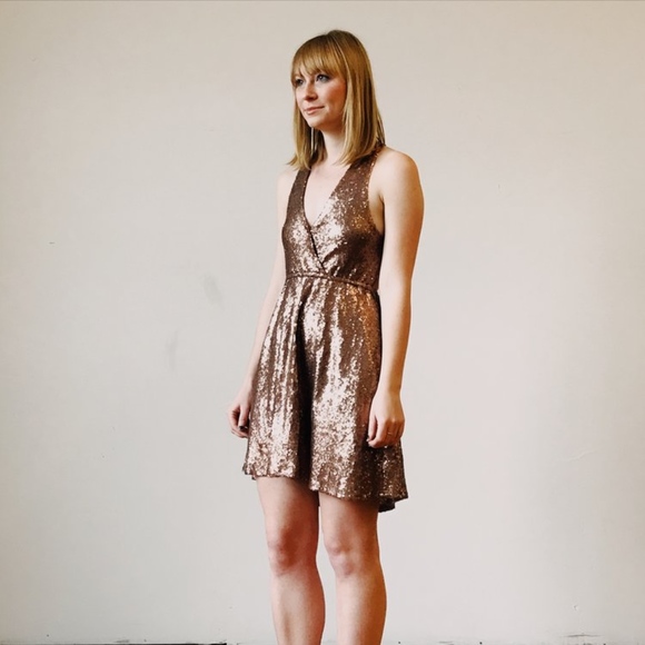 Tibi Sparkly Gold Dress - Picture 3 of 3